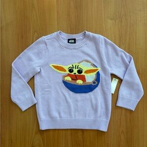 Star Wars Grogu | 4T Lavender Sweater with The Child